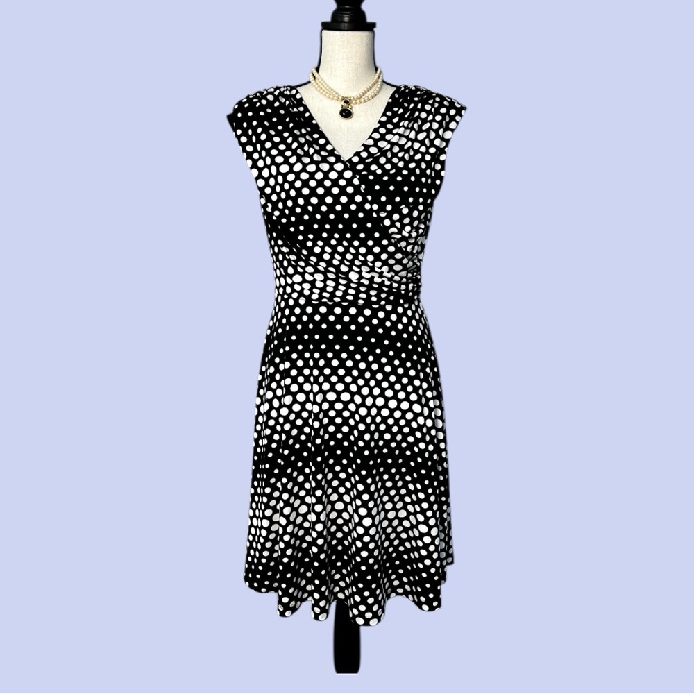 🖤Alyx Black and White Dotted Dress